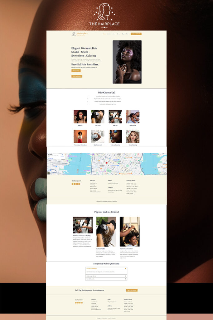 web development for thehairplace
